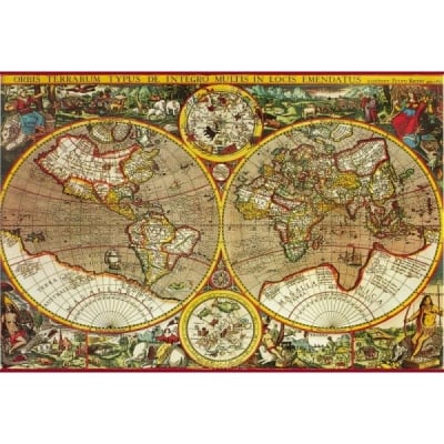 Пъзел “Древна карта на света XVII век”, 200 елемента